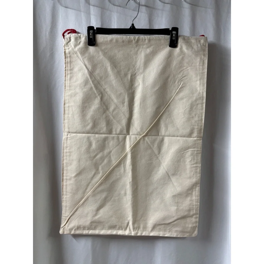 Christmas Santa Sack Bag Canvas Cute Cat Dog Glasses Holiday Gift Holder‎ NWOT